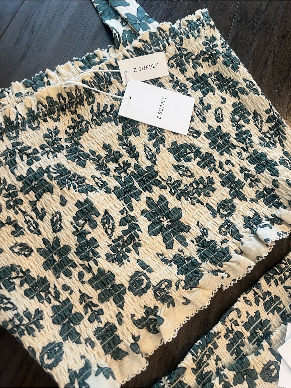 NWT Z Supply Leya Tera Paisley Smocked Top and Skirt Set | Everglade | Size L - Picture 8 of 11